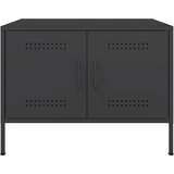 vidaXL Stolić za kavu crni 68 x 50 x 50,5 cm od hladno valjanog čelika | shoptok.hr