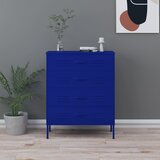 vidaXL Predalnik mornarsko modra 80x35x101,5 cm jeklo Cene