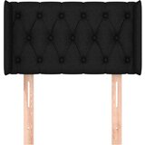  Uzglavlje s ušima crno 83x16x78/88 cm od tkanine | shoptok.hr