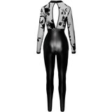 Noir Handmade - kombinezon s čipkastim gornjim dijelom (crni) - L | shoptok.hr
