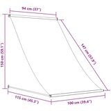 Tenda na uvlačenje 100 x 150 cm žuto-bijela | Eponuda.com