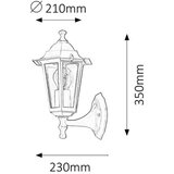 Rabalux velence spoljna zidna lampa E27 60W crna IP43 Cene