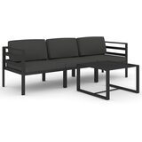  4-dijelna vrtna garnitura s jastucima aluminijska antracit | Eponuda.ba