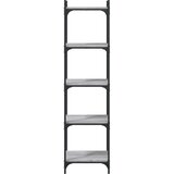  Regal za knjige s 5 razina siva boja hrasta 40x30x154 cm drveni | Eponuda.ba