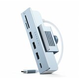 Satechi usb-c clamp hub imac 24inch (2021) / (1x usb-c up to 5 Gbps,3x usb-a 3.0 up to 5 gbps, inc. apple s.drive micro/sd) - blue Cene