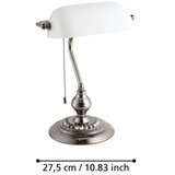 Eglo 901019 - Stona lampa BANKER 1xE27/60W/230V bela/sjajni hrom | Eponuda.com