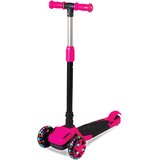 Cool Wheels Sklopivi trotinet za decu Tulpar svetleći sa 3 točka do 30 kg roze | Eponuda.com