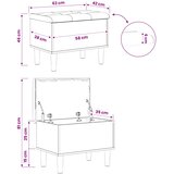  Klupa za odlaganje s jastučićem Crni hrast 62 x 42 x 46 cm | shoptok.hr