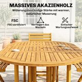  Drveni vrtni namještaj 7 dijelova razvlačivi stol 6 sklopivih stolica | shoptok.hr