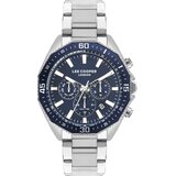 Lee Cooper Muški ručni sat, Kvarcni mehanizam, 45mm, Plavo kućište, Srebrne boje, LC07847.390 | Eponuda.com