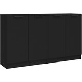 Maison Chic Komoda - Predalnik 2 kosa črna 60x30x70 cm inženirski les, (21721218) | Shoptok.si