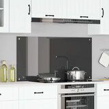 vidaXL Kuhinjski povratak Tamnosiva Kaljeno staklo 120 x 60 x 0.6 cm | shoptok.hr