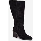Zazoo Suede Thigh High Boots With Zipper Black Lissara | ePonuda.com