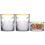 PASABAHCE Kozarec Timeless / 35cl / zlati rob / set / 3kos, (21364418) Cene