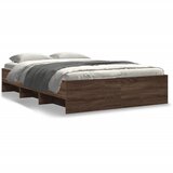 vidaXL Posteljni okvir rjav hrast 140x200 cm inženirski les | Shoptok.si