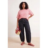 Trendyol ženska majica Tbbss26Bf00088, roze-prugasta Cene