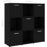 Ormarić za knjige crni 90 x 30 x 90 cm od konstruiranog drva | shoptok.hr