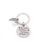 INF Obesek za ključe s krilom in oznako z besedilom "Sisters by Heart", (21245905) | Shoptok.si