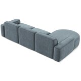 Makamii Prljavo plava kutna garnitura od šenila (s lijevim kutom/s ležaljkom) Omao – | shoptok.hr