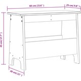  Klupa za hodnik voštano smeđa 60x28x45 cm od masivne borovine | Eponuda.com