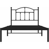  Metalni okvir za krevet s uzglavljem crni 100x190 cm | shoptok.hr