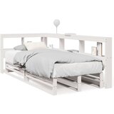  Krevet s regalom za knjige bez madraca bijeli 75x190cm borovina | shoptok.hr