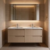 Hanah home kupatilski ormarić sa lavaboom infinity, 120 cm, vanila siva Cene