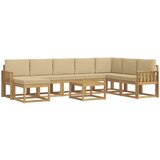  Set vanjskih sofa 9 kom. Bijela i bež | shoptok.hr