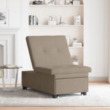  Sofa postelja Taupe 194 x 67 x 82 cm Mikrovlakna, (5000138559) | Shoptok.si