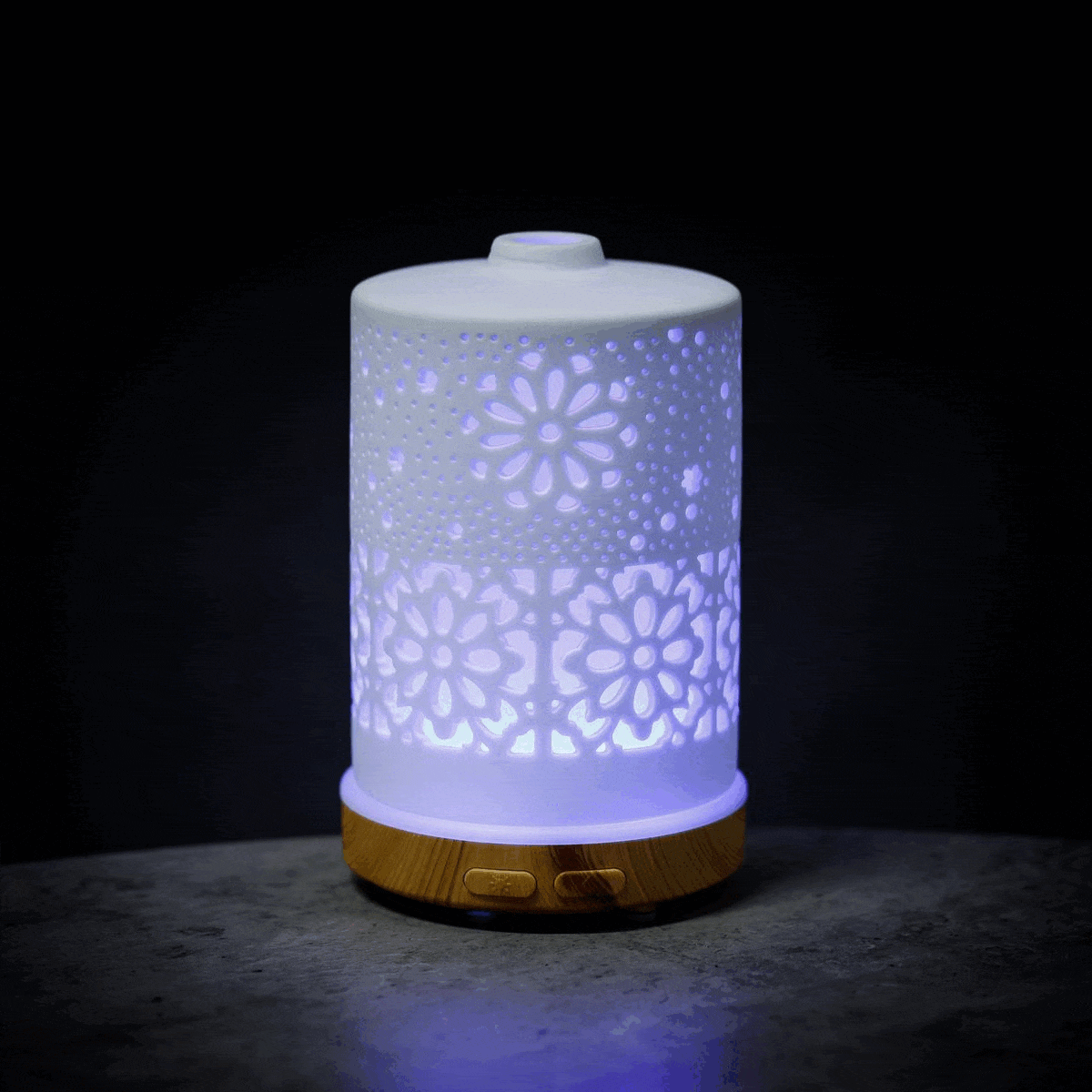 Kondela Aroma difuzor/vlažilec zraka, beli/naravni, AMAYA | Shoptok.si