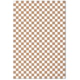  Slika - Checkerboard Pattern - Brown-White Grid with a Subtle Noise 40x60 Akustična | shoptok.hr