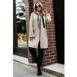 numoco basic 632-1 Casual coat with pockets and a hood - beige | Shoptok.si