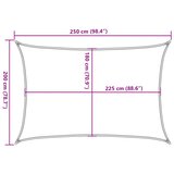  Jedro za zaštitu od sunca 160 g/m² antracit 2 x 2,5 m HDPE | shoptok.hr