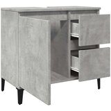 vidaXL Omarica za umivalnik betonsko siva 65x33x60 cm inženirski les | Shoptok.si