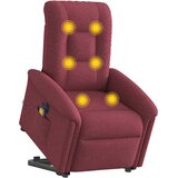  Električni masažni naslonjač na podizanje od tkanine boja vina | shoptok.hr