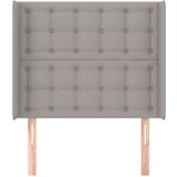  Uzglavlje s ušima svjetlosivo 93x16x118/128 cm od tkanine | shoptok.hr
