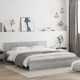vidaXL Posteljni okvir z vzglavjem siva sonoma 180x200 cm Cene