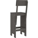 vidaXL barski stolci 2 kom sivi 40 x 48 5 x 115 5 cm masivna borovina | shoptok.hr