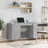 vidaXL Radni stol boja betona 140 x 50 x 75 cm od konstruiranog drva | shoptok.hr