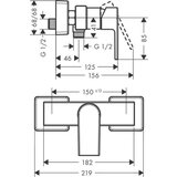 Hansgrohe 71650670 Vernis Shape stenska armatura za tuš črna | Shoptok.si