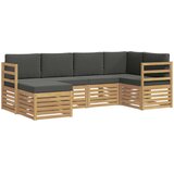  Set vanjskih sofa 6 pcs Bijela i antracit Poliester | Eponuda.ba