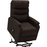 vidaXL Stol s funkcijo vstajanja temno rjavo blago, (20935455) | Shoptok.si