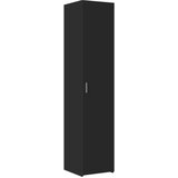 vidaXL Uski ormarić za pohranu crni 40x42,5x225 cm konstruirano drvo | shoptok.hr