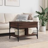  Stolić za kavu smeđa boja hrasta 70x50x50 cm od drva i metala | shoptok.hr