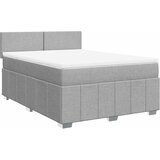  Krevet box spring s madracem svjetlosivi 140x200 cm od tkanine | shoptok.hr