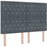 vidaXL LED glava postelje z LED lučmi Temno siva 144 cm Poliester, (5000142225) | Shoptok.si