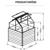 WESTMANN Metalna povišena vrtna gredica sa staklenikom Store &amp Grow | Antracit | 120x120x169 cm | shoptok.hr