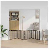 vidaXL Vrata za pse 4 kom. Crna 100 x 60 cm Pocinčani čelik - 100 x 60 cm 4 | shoptok.hr