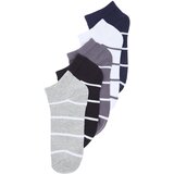 Trendyol Multi-Colored Men's 5-Pack Striped Textured Cotton Booties-Short-Ankle High Socks | shoptok.hr