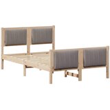  Okvir kreveta Smeđa i taupe 120 x 190 cm Masivna borovina | shoptok.hr